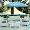 Pure Garden 10-Foot Offset Patio Umbrella with Cross Base, Blue 50-102-B - alternate 4